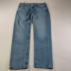 Levis 502 Straight Taper Men's 31 x 30 Light Wash Blue Jeans